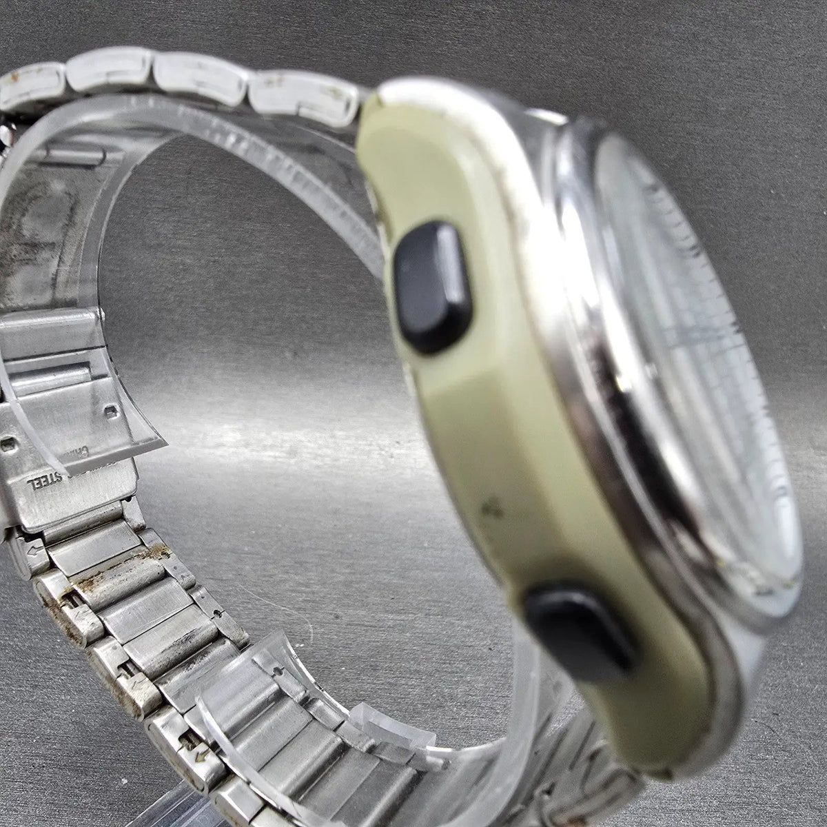 Citizen Q&Q Watch Men 43mm White Dial Silver Alarm Chronograph Solar Works JDM3