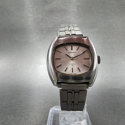 Seiko Watch Women 26mm Silver Dial Silver Tone Manual Wind 25593140 Runs5