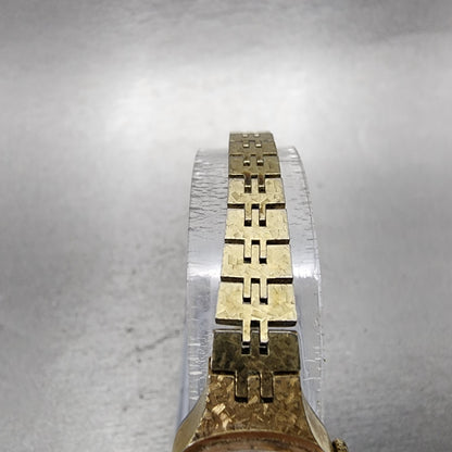 Seiko Watch Women 17mm Champagne Dial Gold Tone Manual Wind Round 117619 Runs4