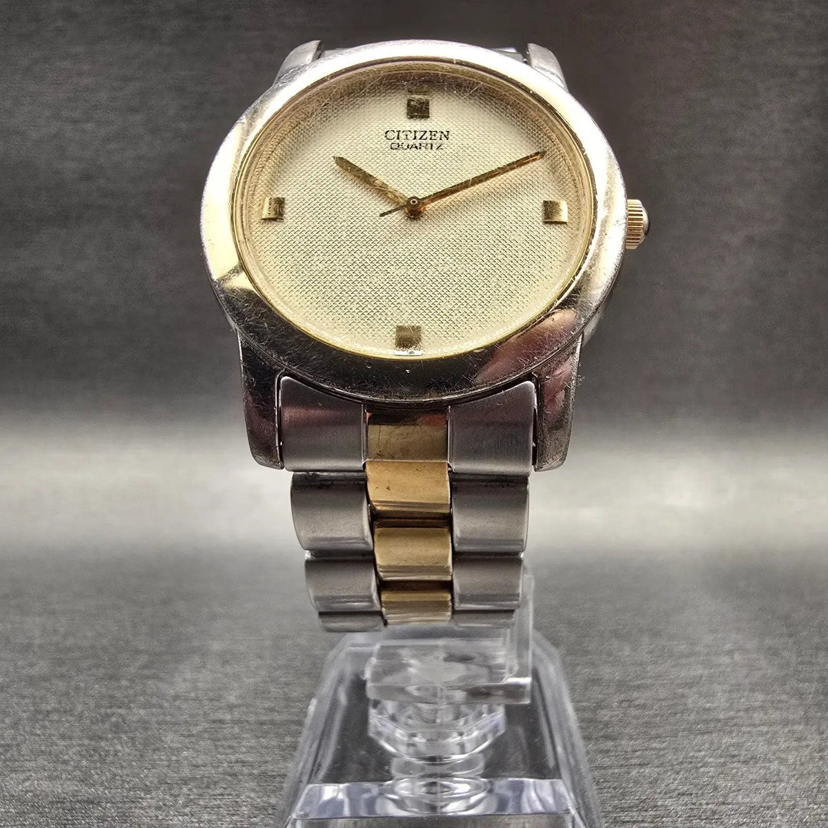 Citizen Watch Men 35mm Champagne Dial Silver Tone Round 1032-S77147 New Battery5