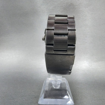 Fossil Machine Chronograph Watch Men 45mm Black Dial Gray Tone Date New Battery7