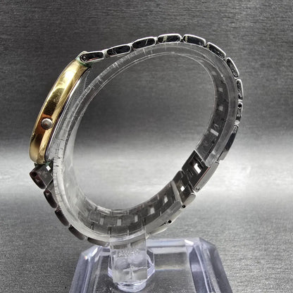 Seiko Lassale Watch Men 33mm White Dial Gold Tone Round 5A54-2000 New Battery6