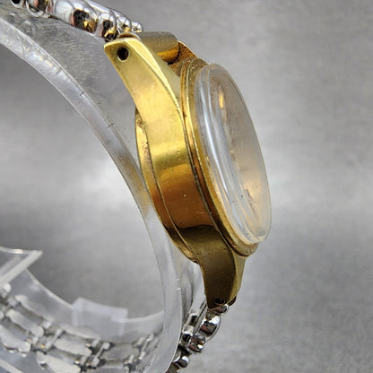 Citizen Claire Watch Women 22mm White Dial Gold Tone Manual Wind Runs VTG3