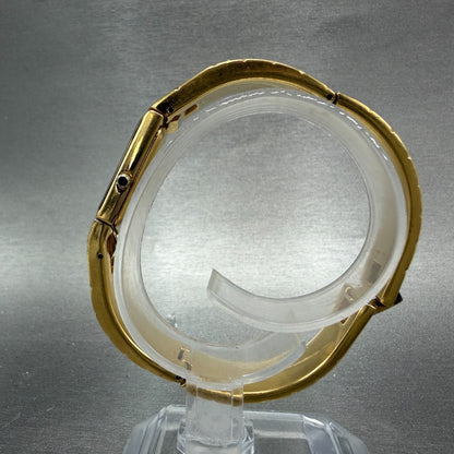 Seiko Lassale Tank Watch Women 13mm Black Dial Gold Tone 2E20-7359 new Battery6