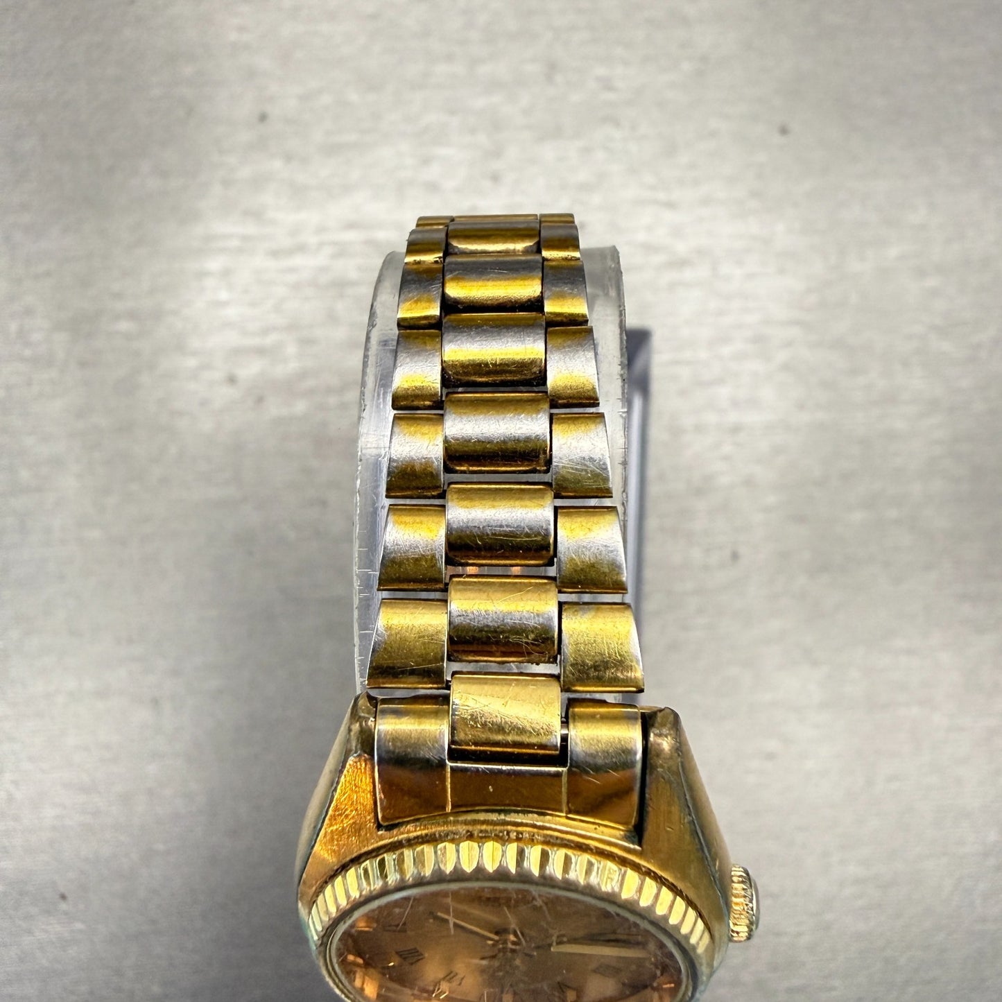 Seiko SQ Watch Women 24mm Gold Dial Gold Tone Daydate Round 2626-0159 New Batt4