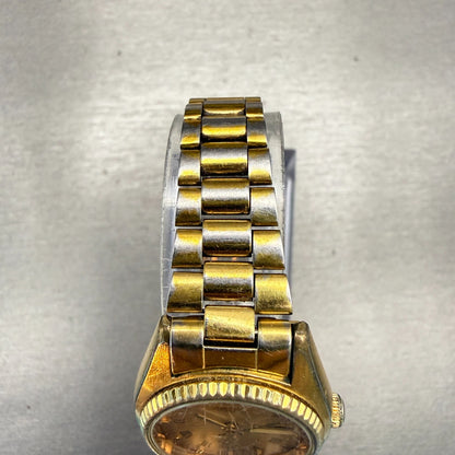 Seiko SQ Watch Women 24mm Gold Dial Gold Tone Daydate Round 2626-0159 New Batt4