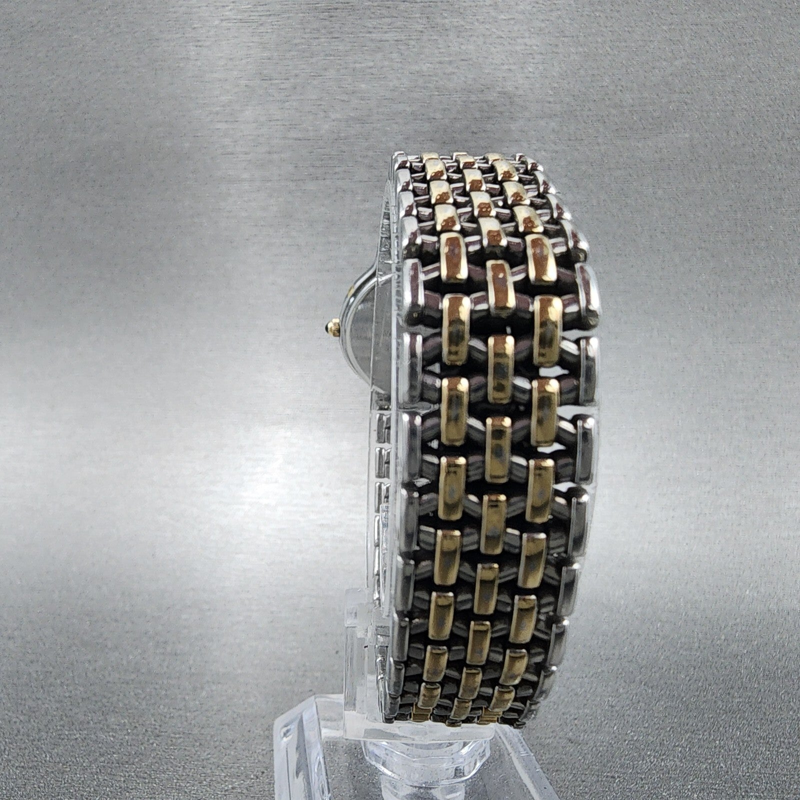 Seiko Exceline Watch Women 24mm Silver Dial Two Tone Round 73200410 New Battery7