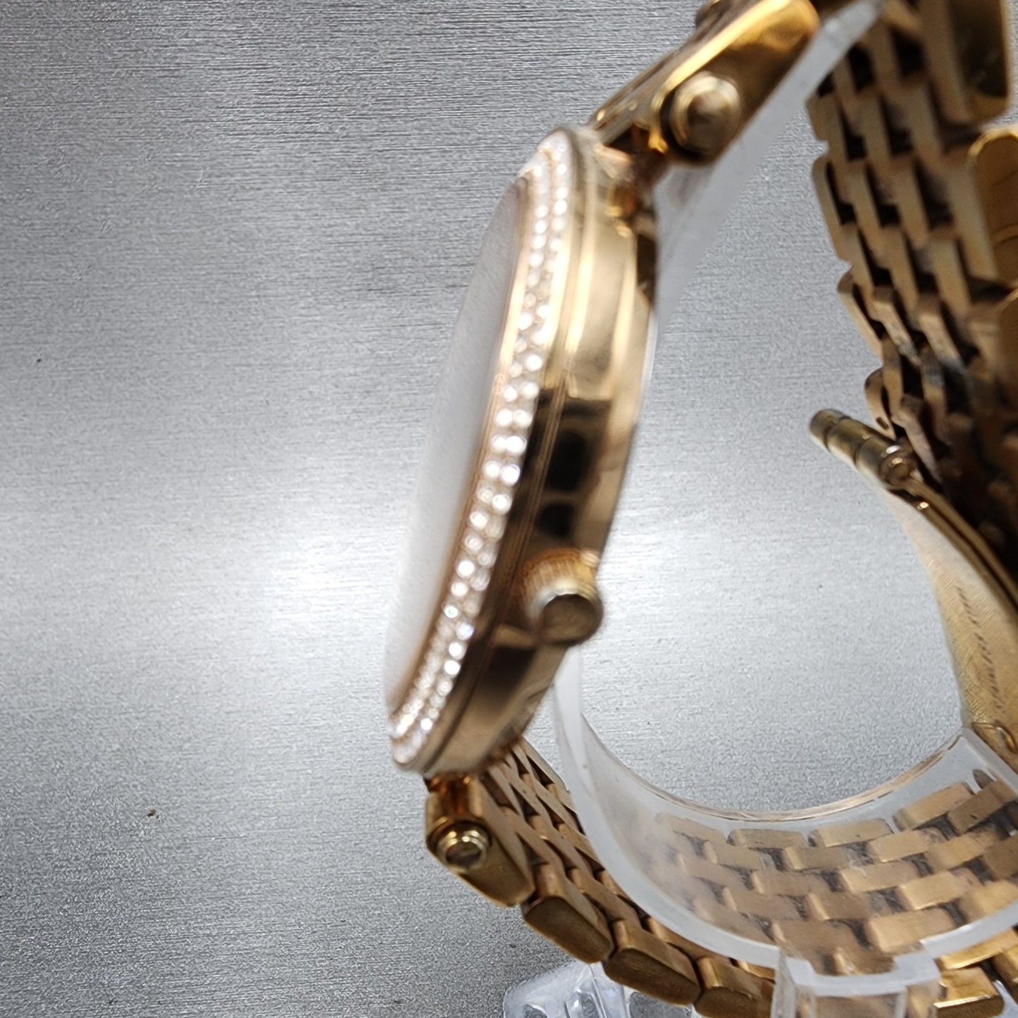 Michael Kors Darci Watch Women 39mm Crystal Dial Rose Gold Tone Round New Batt2