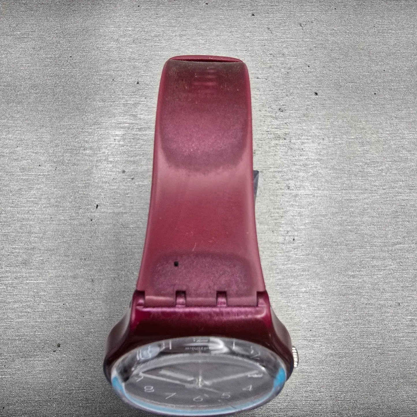 Swatch REDBAYA Watch Women Red Dial Red Tone Date Round GR405 New Battery4