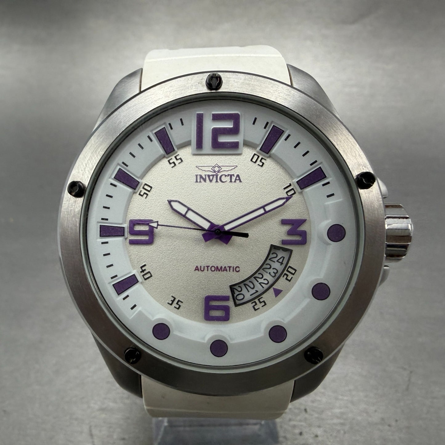 Invicta I-Force Automatic Watch Men 51mm White Dial Steel Date 23511 Round Runs0