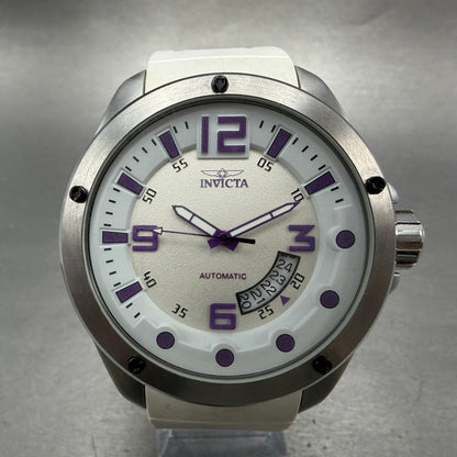 Invicta I-Force Automatic Watch Men 51mm White Dial Steel Date 23511 Round Runs0