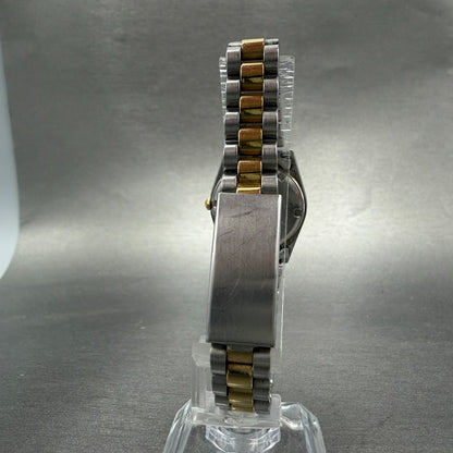 Seiko SQ Watch Women 24mm Gold Dial Two Tone Daydate Round 3E23-0A60 New Batt QP7
