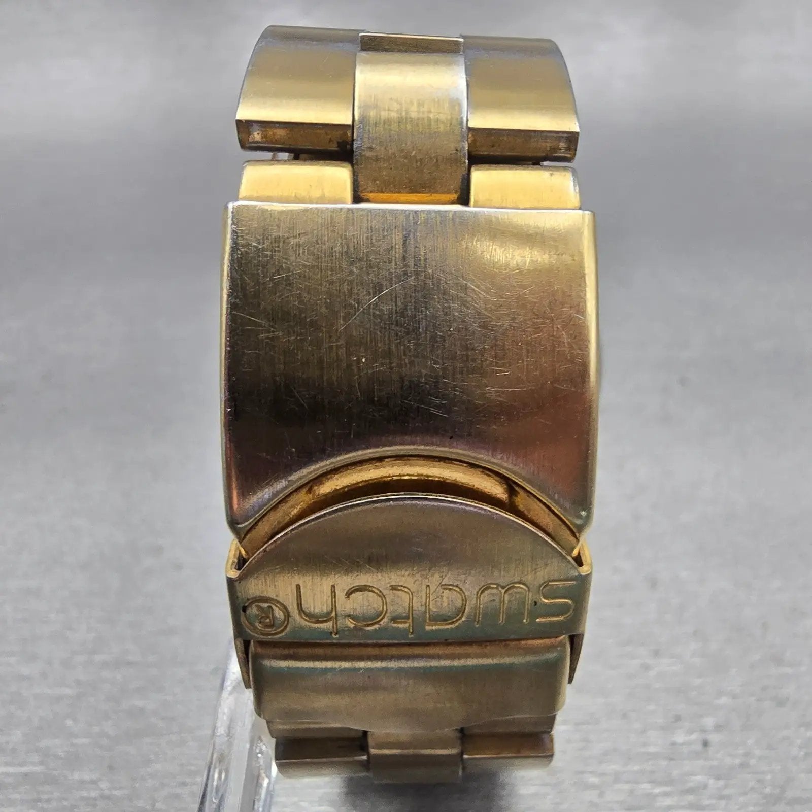 Swatch Irony Diaphane Full Blooded Gold Watch Men Chronograph SVCK4032G New Batt7