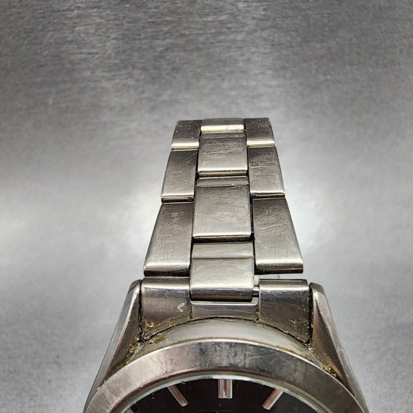 Seiko Watch Men 37mm Black Dial Titanium Daydate Round 7N430AB0 New Battery4