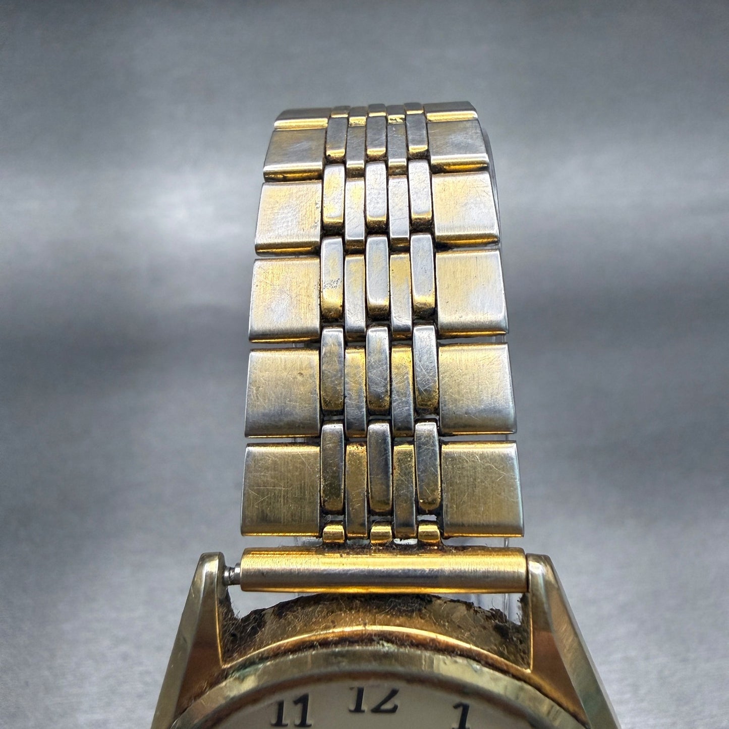 Seiko Chronos Watch Men 34mm Champagne Dial Gold Tone Round 8121-8000 New Batt4