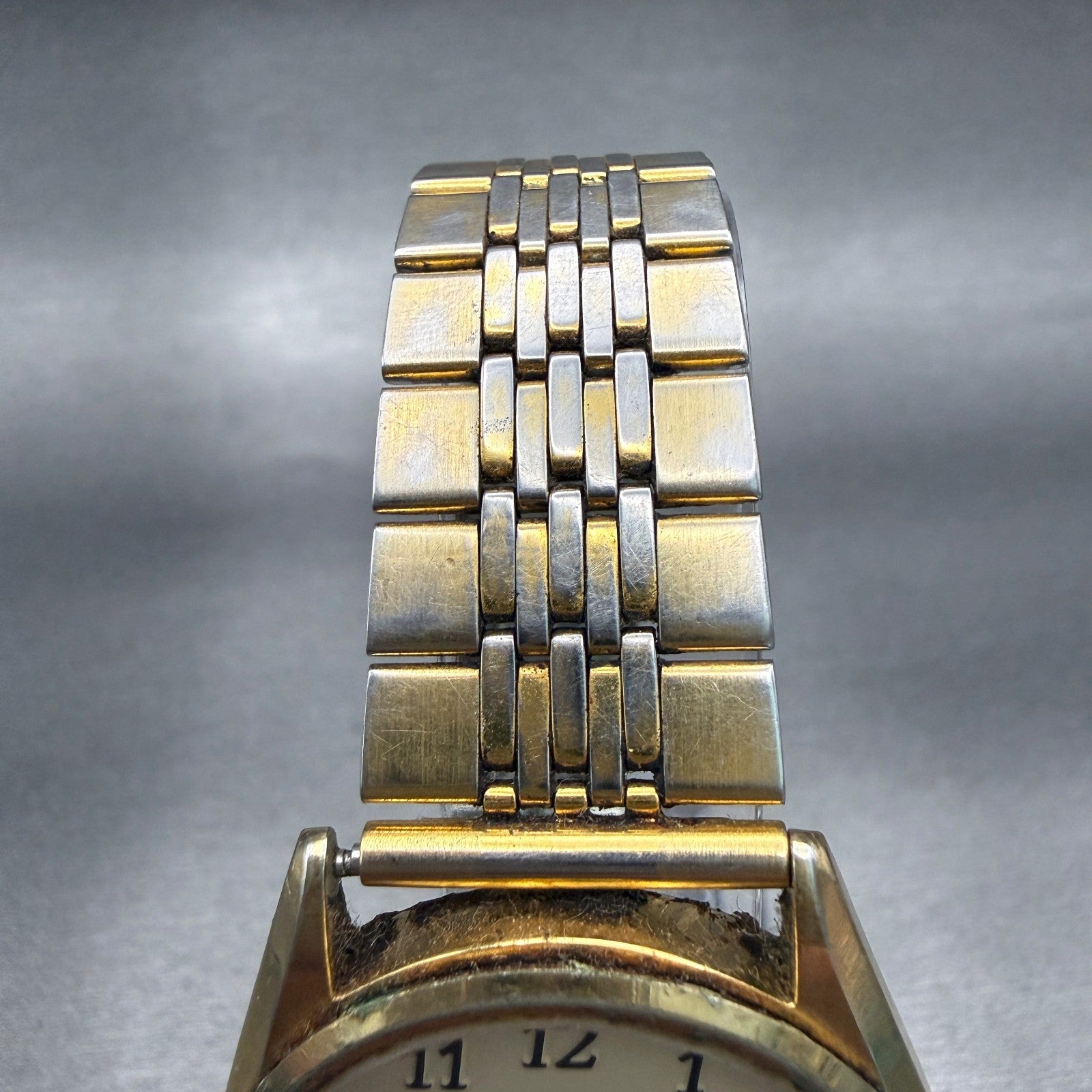 Seiko Chronos Watch Men 34mm Champagne Dial Gold Tone Round 8121-8000 New Batt4
