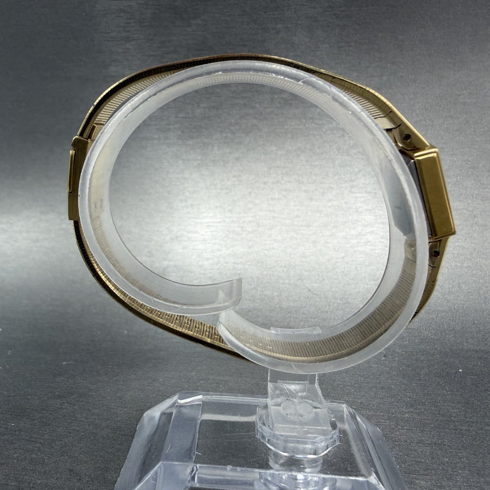 Seiko Lassale Watch Women 13mm Brown Dial Gold Tone Hexagon 1E50-5039 NewBattery8