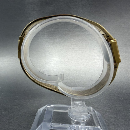 Seiko Lassale Watch Women 13mm Brown Dial Gold Tone Hexagon 1E50-5039 NewBattery8