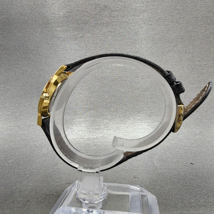 Movado Museum Watch Women 25mm Blue Dial Gold Tone Round 8725832 New Battery6