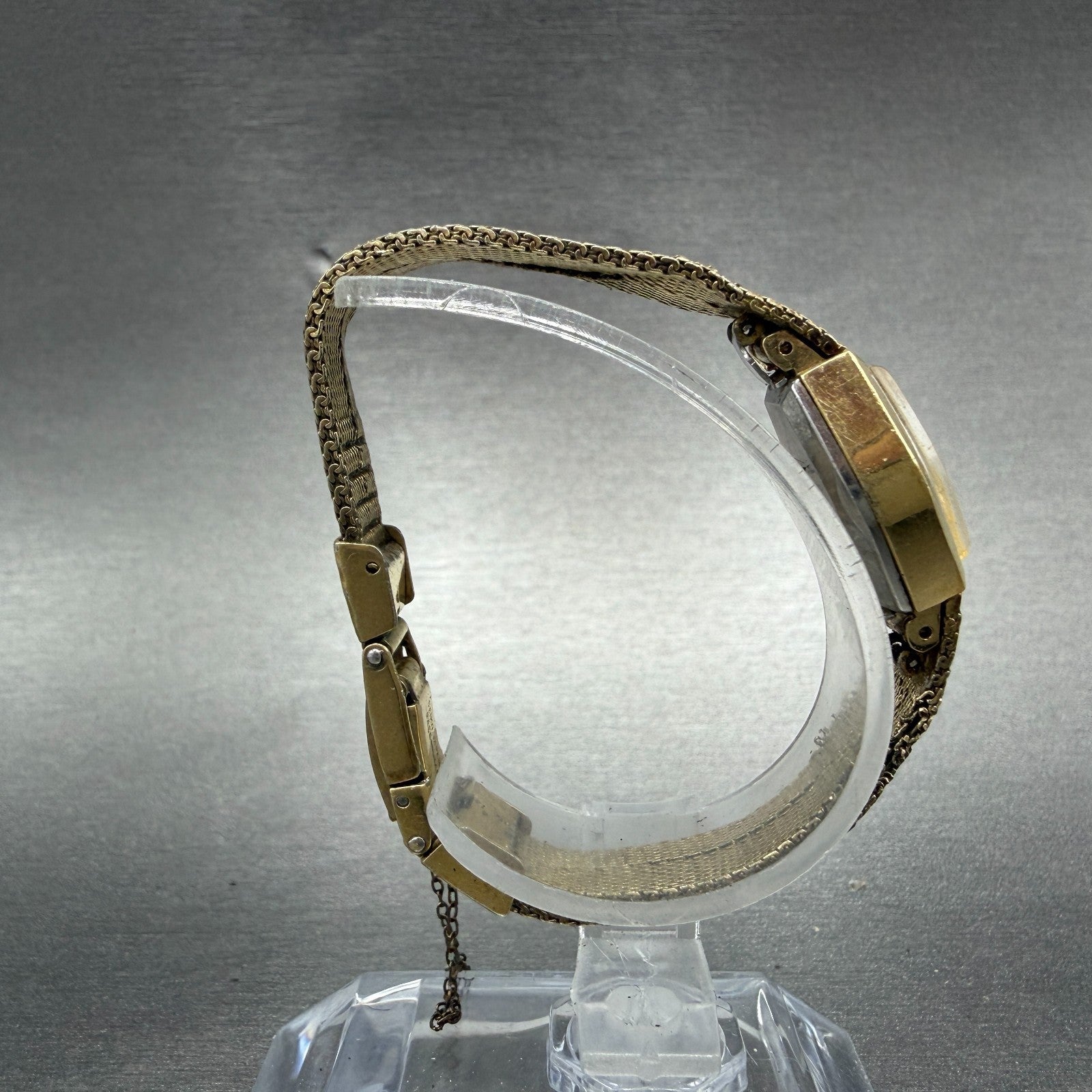 Seiko Watch Women 16mm Champagne Dial Gold Tone Manual Hexagon 11-5199 Runs HJ68
