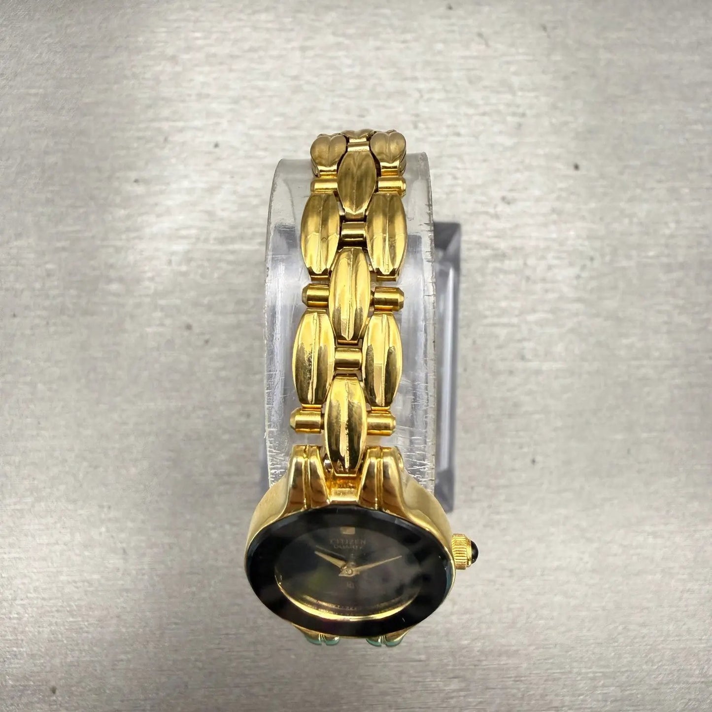 Citizen CQ Watch Women 18mm Black Dial Gold Tone Round 3220-S61698 New Battery4