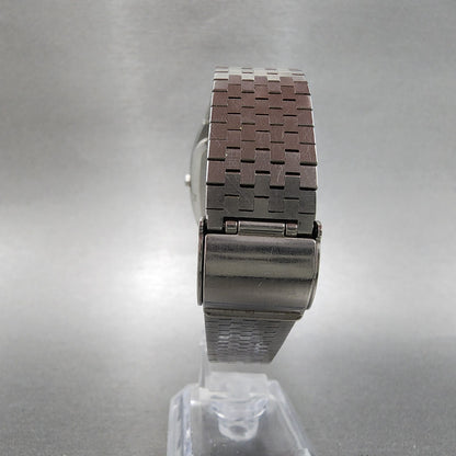 Seiko SQ Tank Watch Men 31mm Black Dial Silver Tone Daydate 82235169 NewBattery7