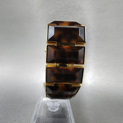Michael kors Watch Women 25mm Brown Dial Gold Tone Rectangle MK4250 New Batt6