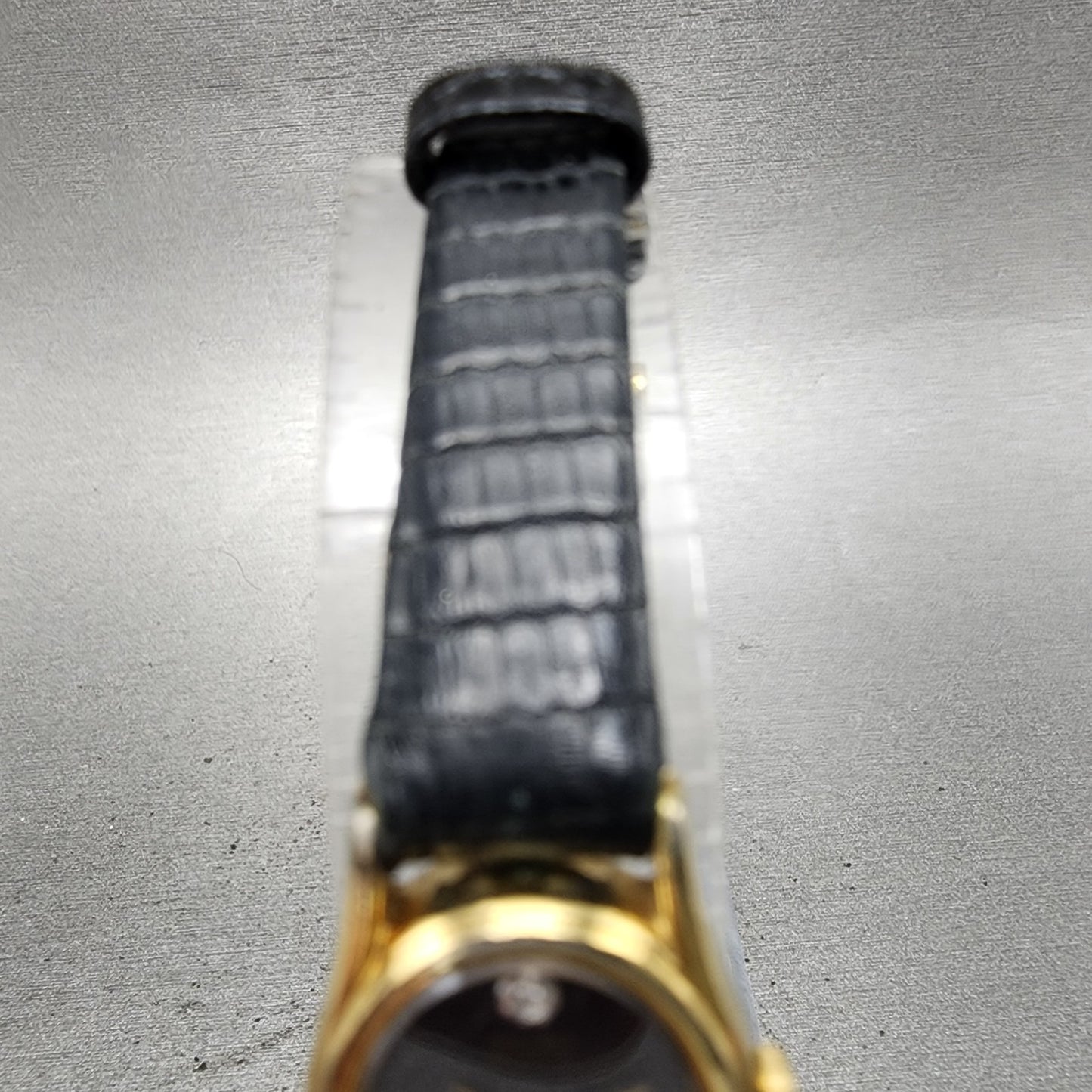 Seiko Watch Women 16mm Black Dial Gold Tone Oval 2c206399 New Battery4