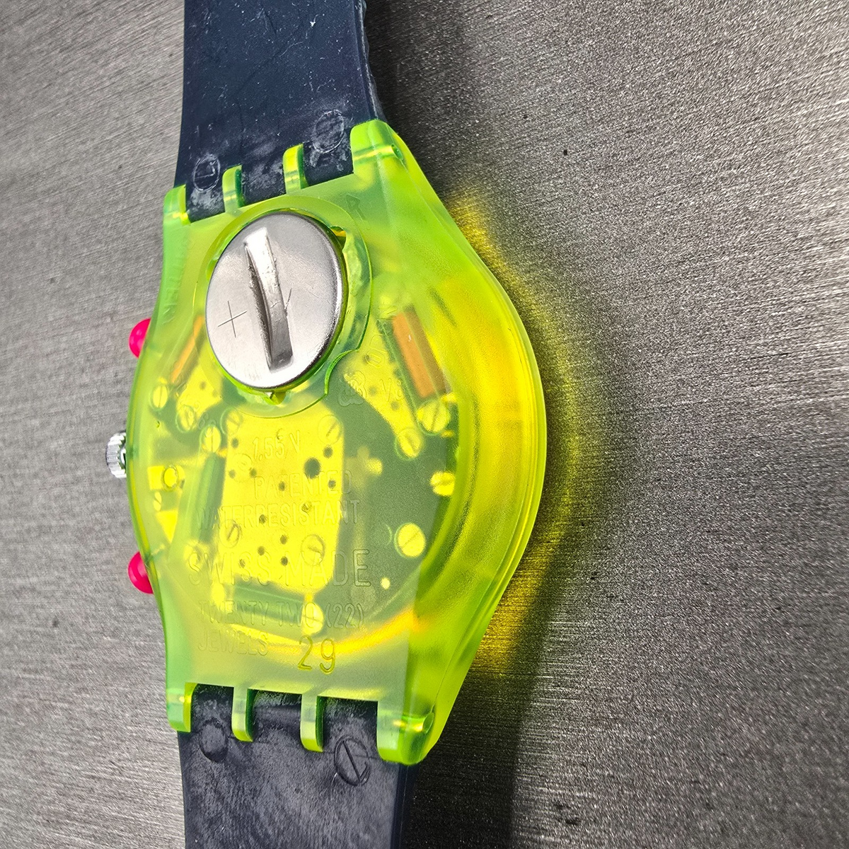 Swatch Chrono Grand Prix Watch Men 37mm Blue Dial Yellow Case SCJ101 New Battery11