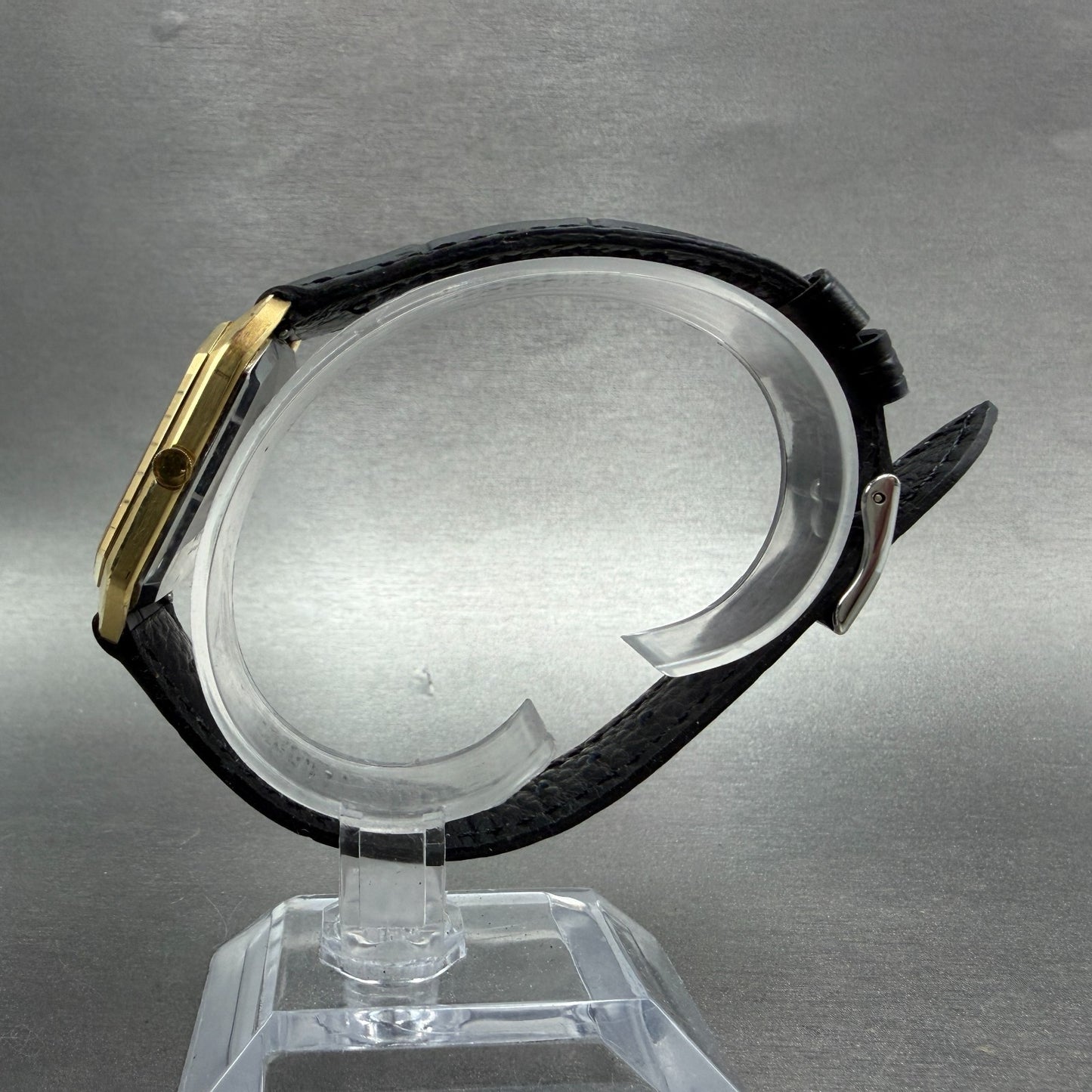 Seiko Tank Watch Men 30mm White Dial Gold Tone Octagon 9721-5040 New Battery7
