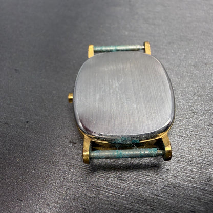Tissot Stylist Tank Watch Women 22mm Gold Dial Gold Tone Rectangle VTG PARTS8