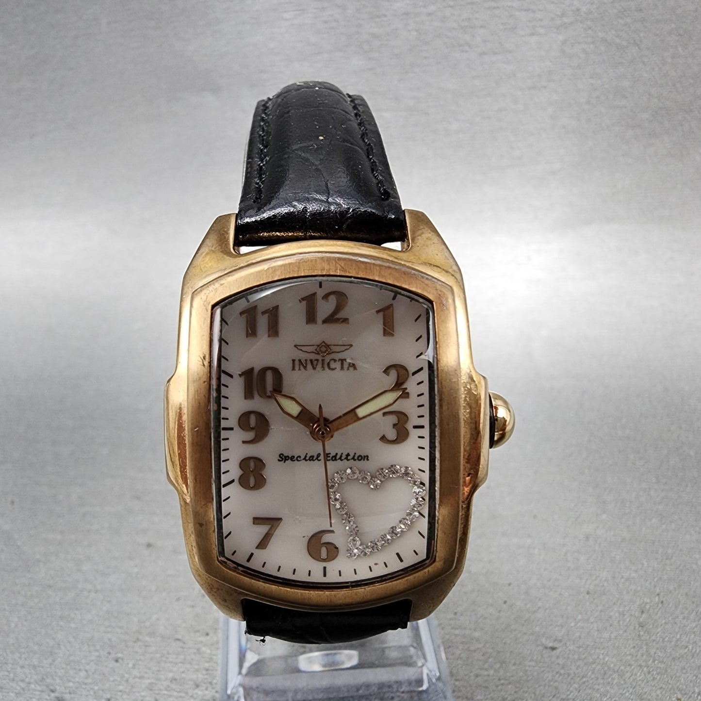 Invicta Lupah Watch Women 26mm MOP Dial Rose Gold Tone Rectangle New Battery0