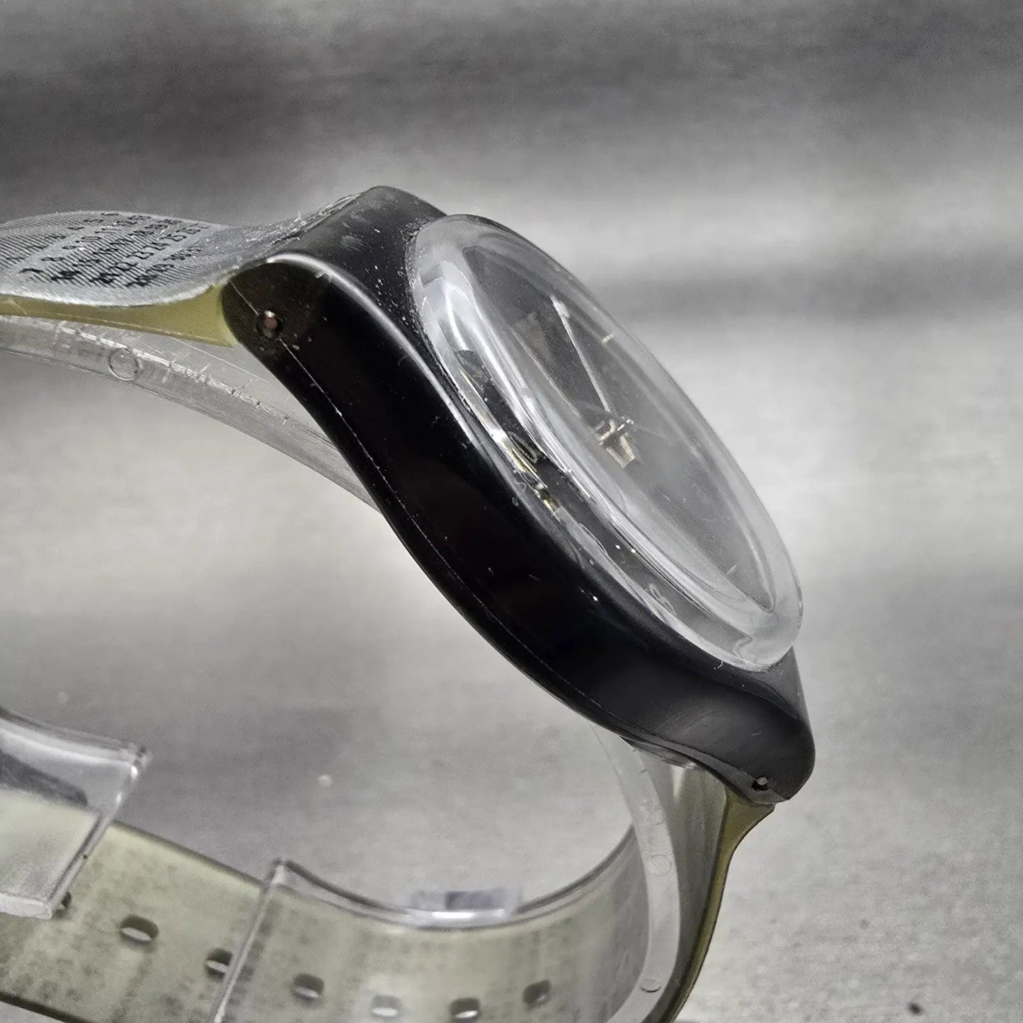 Swatch IT'S HERE Watch Women Black Dial Black Case Daydate GB741 New Battery3