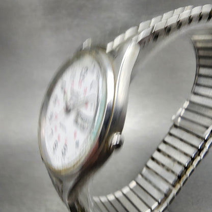 Seiko Railroad Approved Watch Men 35mm White Dial Silver Daydate 7N438A39 PART3