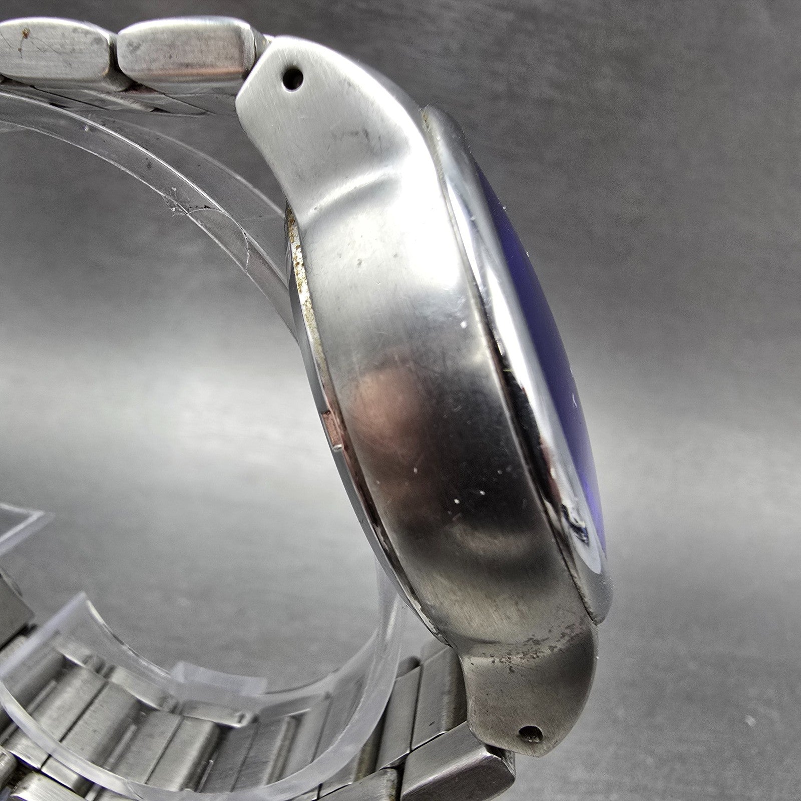 Fossil Big Tic Watch Men 41mm Blue Dial Silver Kanji Round JR-8084 New battery3