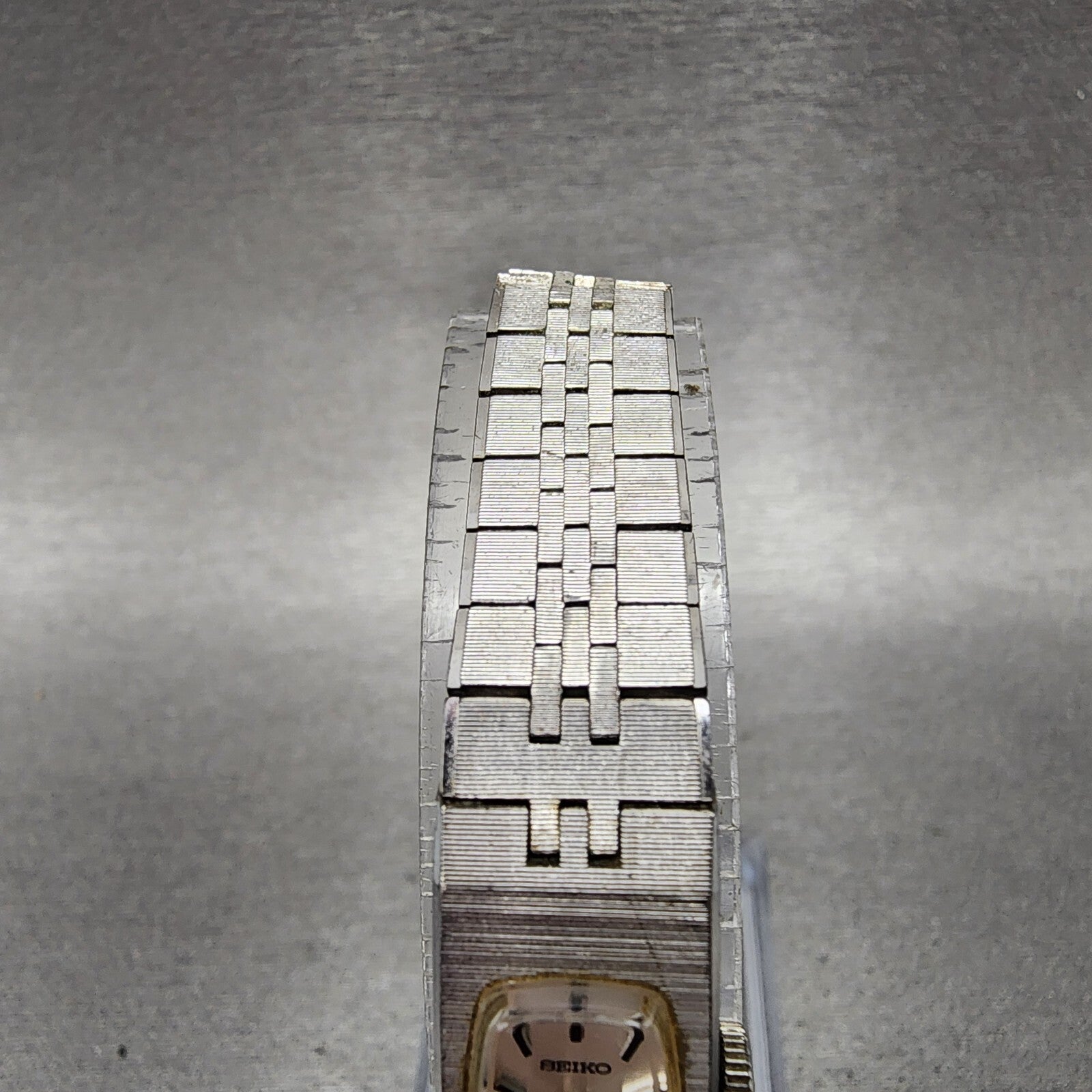 Seiko Watch Women 12mm Silver Dial Silver Tone Rectangle 15203339 New Battery4