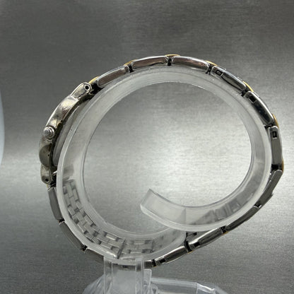 Seiko Watch Women 24mm White Dial Two Tone Round 1N00-1E19 New Battery A1296