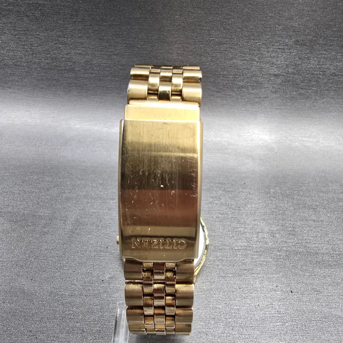 Citizen Watch Men 34mm Silver Dial Gold Tone Daydate Round 6100-S38222 New Batt7