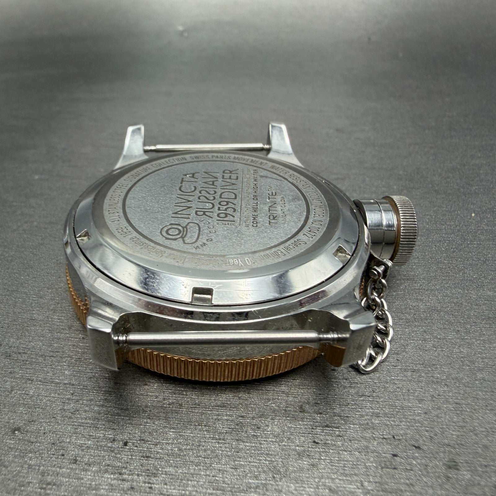 Invicta Russian Diver Watch Men 49mm White Dial Two Tone Round 10472 New Battery8