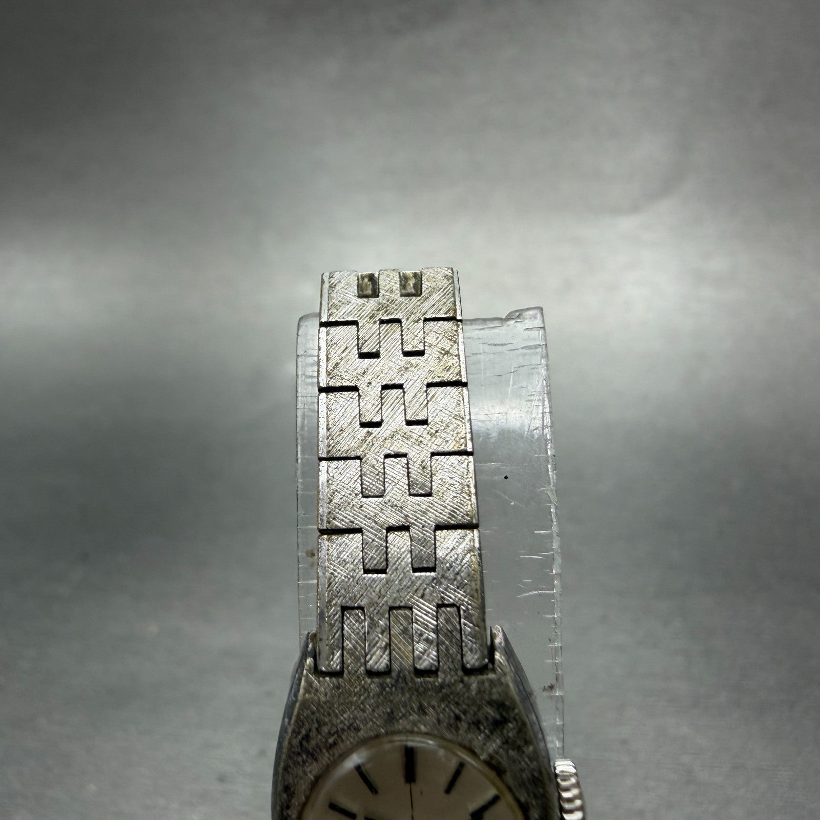 Seiko Watch Women 15mm Silver Dial Silver Tone Rectangle Manual 10-8360 Runs VTG4