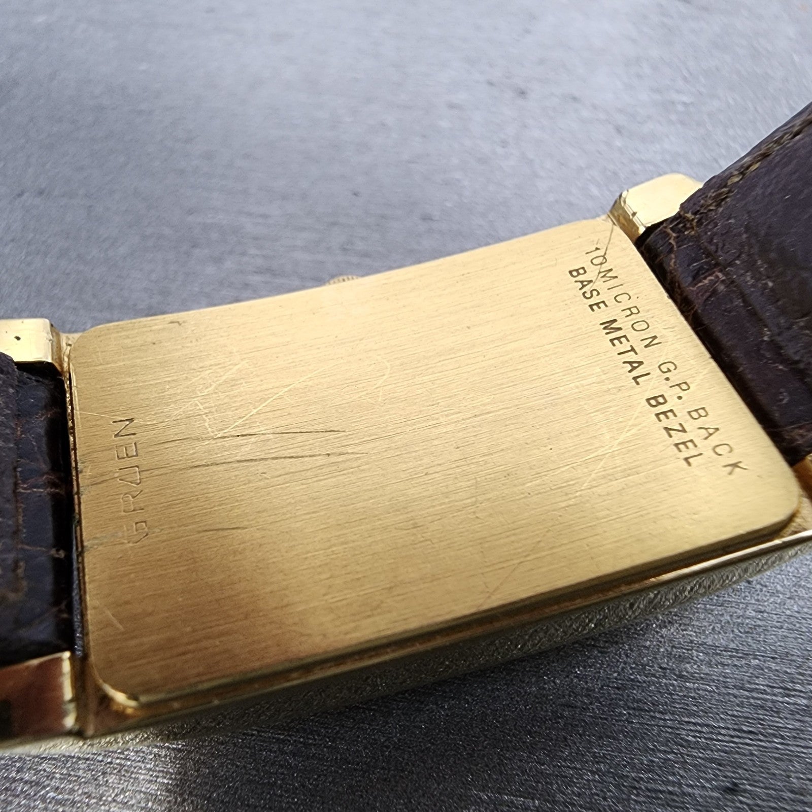 Gruen Curvex Tank Watch Women 20mm Cream Dial Gold Tone Rectangle New Battery8