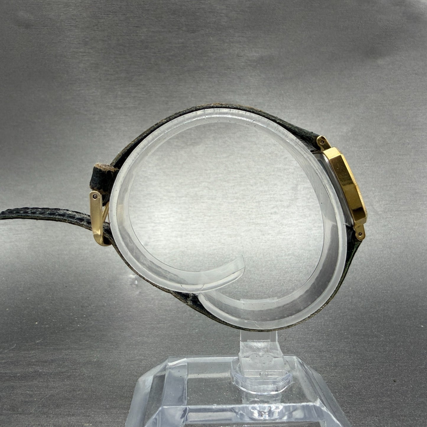 Seiko Exceline Watch Women 21mm Gold Dial Gold Tone Hexagon 1221-5010 New Batt 48