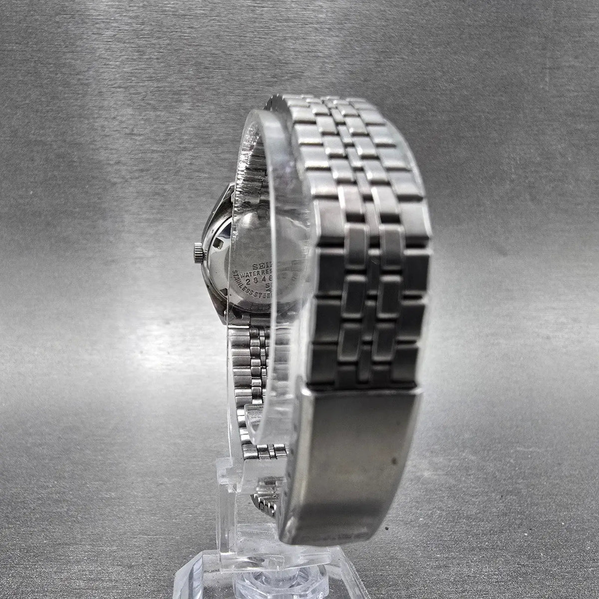 Seiko Automatic Watch Women 25mm Blue Dial Silver Date Round 4205-0170 Runs JP7
