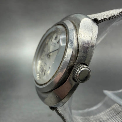 Seiko Matic Lady Watch Women 27mm Silver Dial Silver Tone Date 2517-0520 Runs2