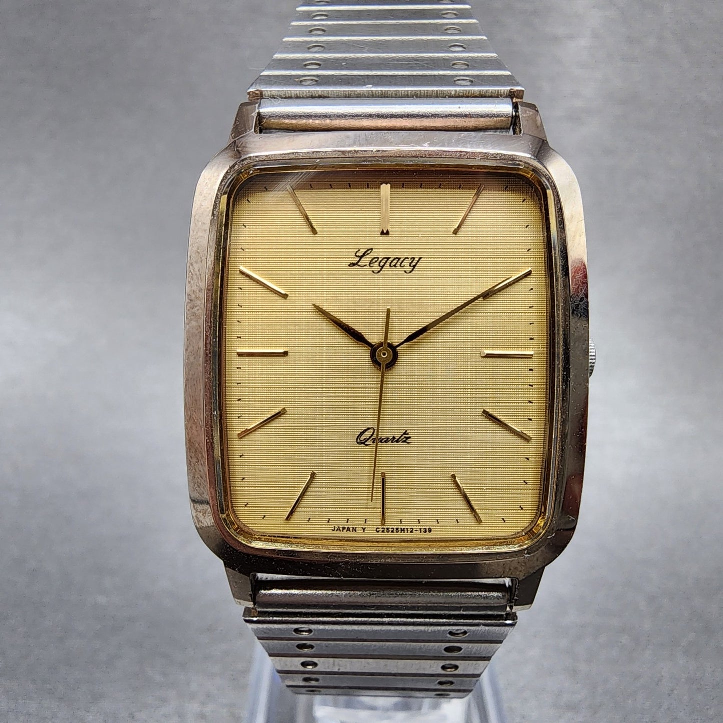 Orient Legacy Tank Watch Men 27mm Gold DIal Gold Tone Rectangle C255H120 NewBat0
