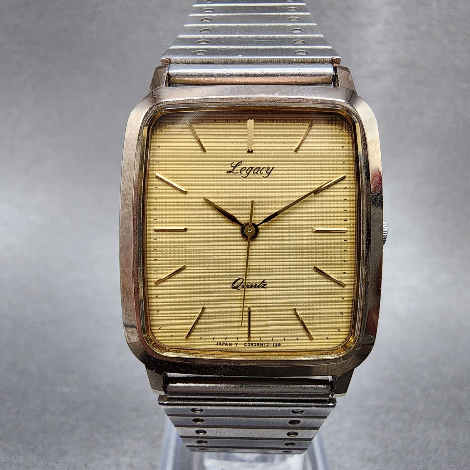 Orient Legacy Tank Watch Men 27mm Gold DIal Gold Tone Rectangle C255H120 NewBat0
