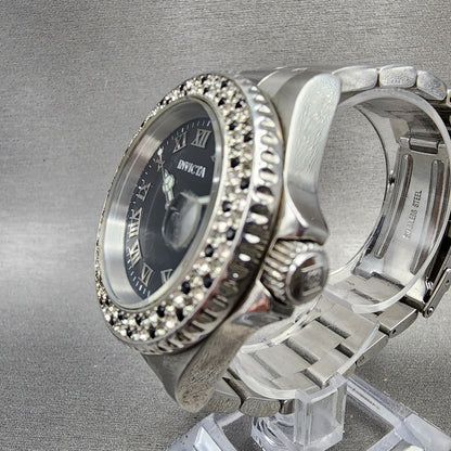 Invicta Angel Watch Women 41mm Black Dial Steel Date Round 21610 New Battery2