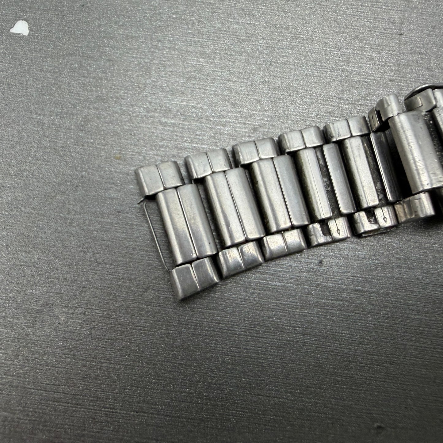 Seiko Bracelet 20mm Stainless Steel Silver Tone Tri Folding Clasp VTG Japan READ7