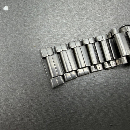 Seiko Bracelet 20mm Stainless Steel Silver Tone Tri Folding Clasp VTG Japan READ7