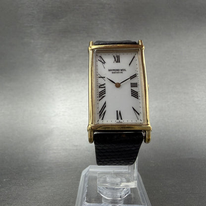 Raymond Weil Tank Watch Women 22mm White Dial Gold Plated Rectangle 5742 Newbatt5